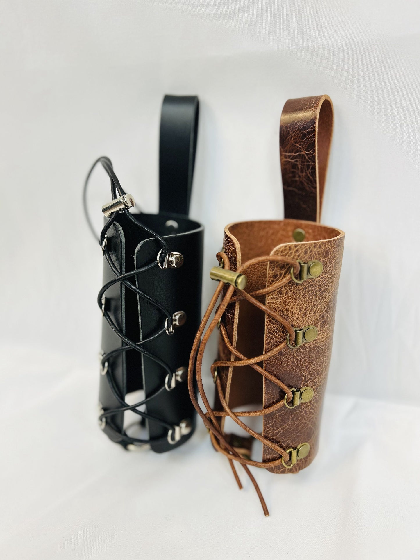 Leather Water Bottle Holster Adjustable