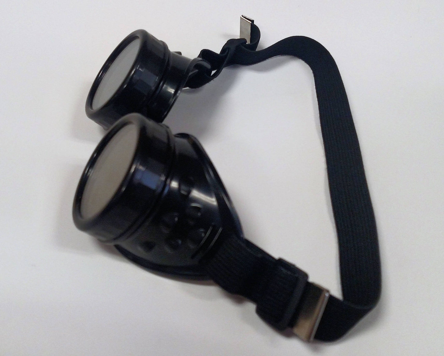 Black Steampunk Goth Goggles
