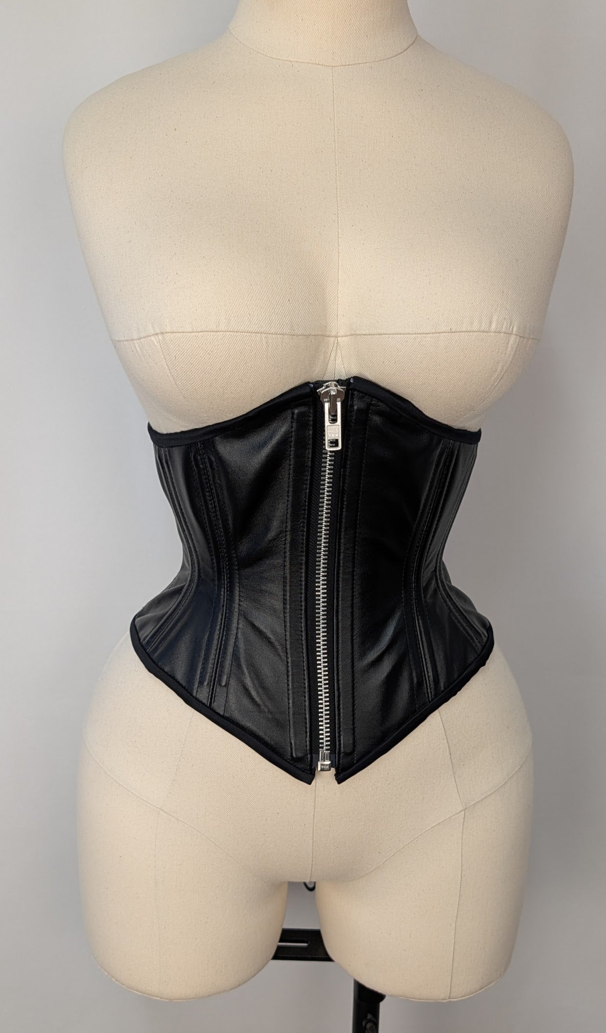 Lucy Darling's Signature Leather Steel Boned High Hip Underbust Corset