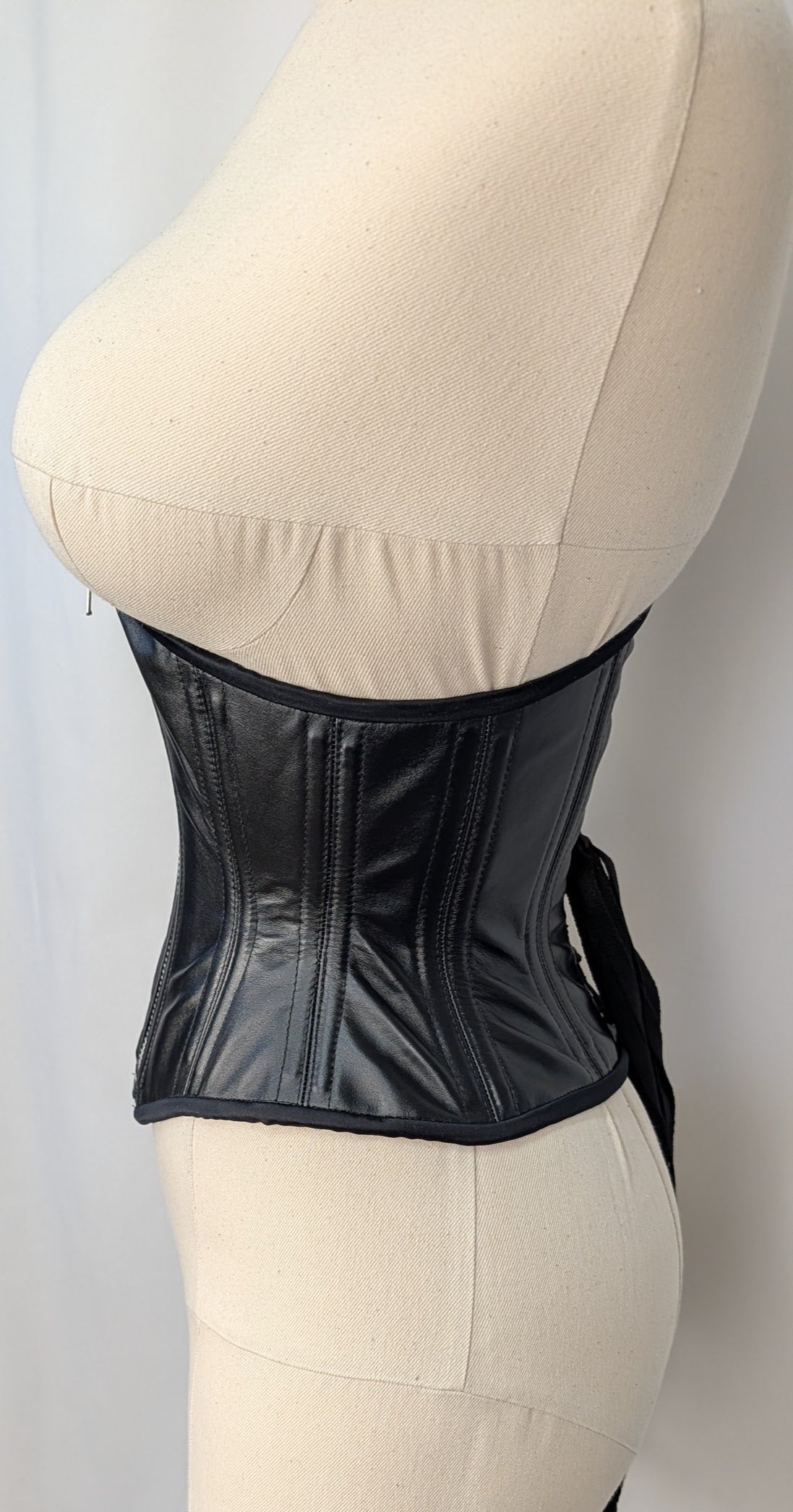 Lucy Darling's Signature Leather Steel Boned High Hip Underbust Corset