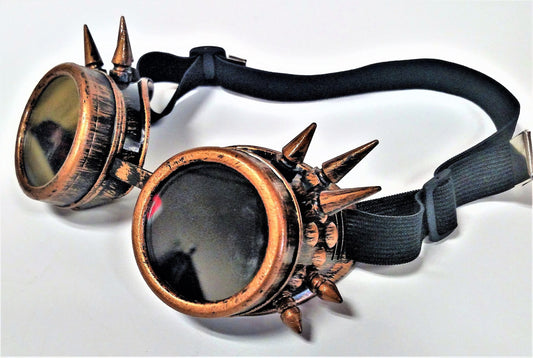 Brass Spiked Steampunk Goth Goggles