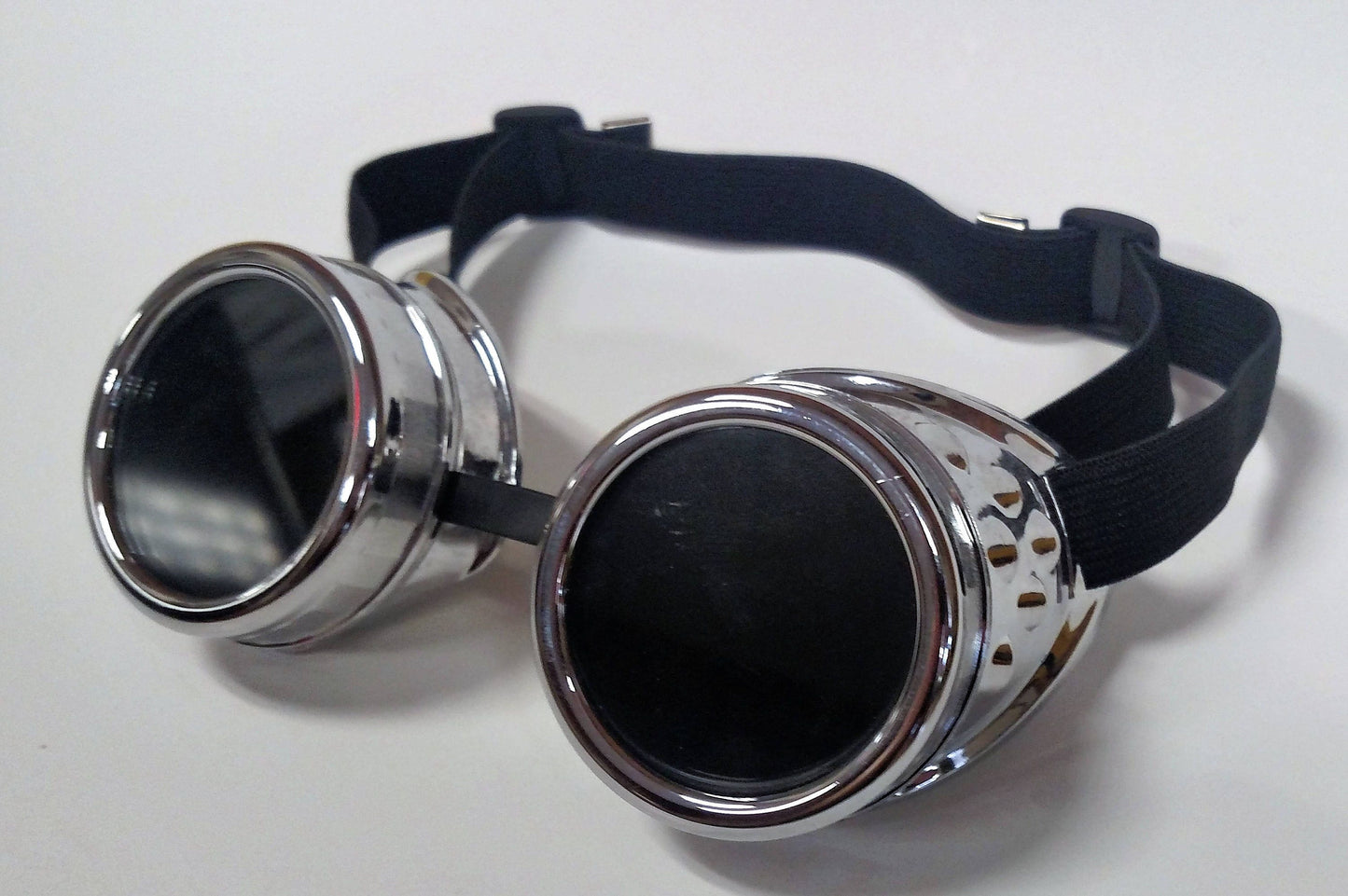 Silver Steampunk Goth Goggles
