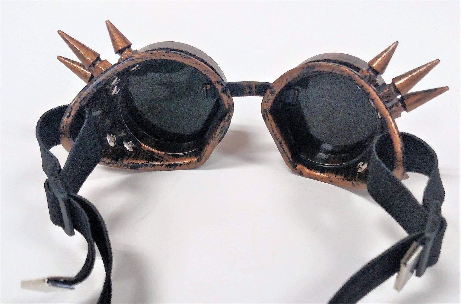 Brass Spiked Steampunk Goth Goggles