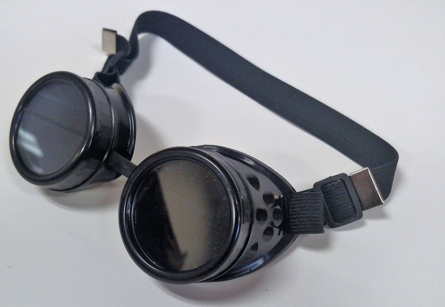 Black Steampunk Goth Goggles