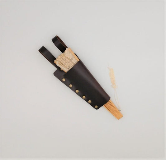 Brown Leather Lace Fan Holster